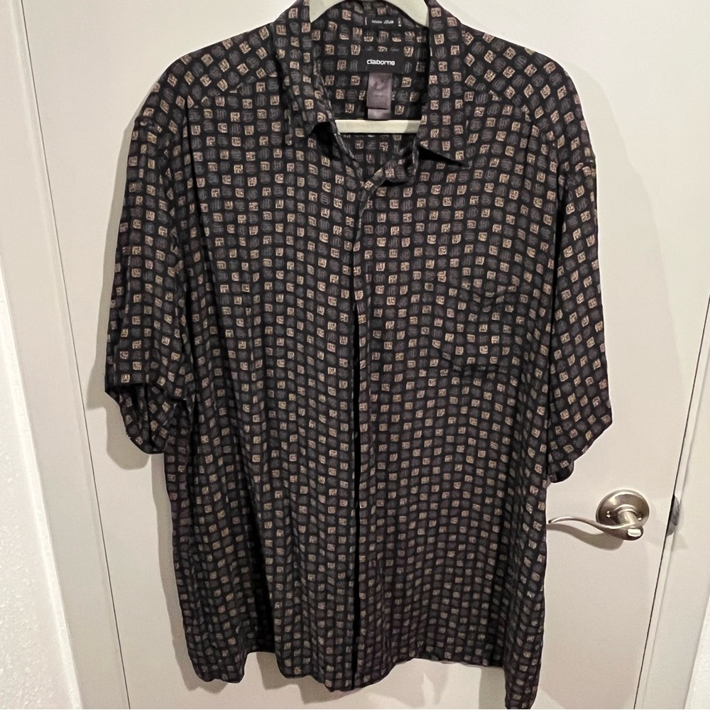 100% Silk Claiborne Button-Up